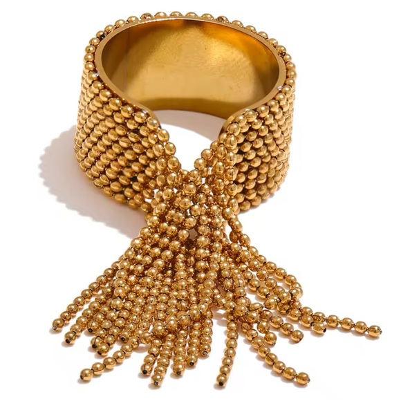 💛Gold plated beaded adjustable ring - Picture 1 of 6